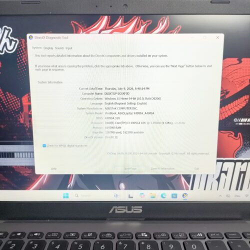 Asus Vivobook X409JA Core i3 Gen 10 Ram 8/256 GB